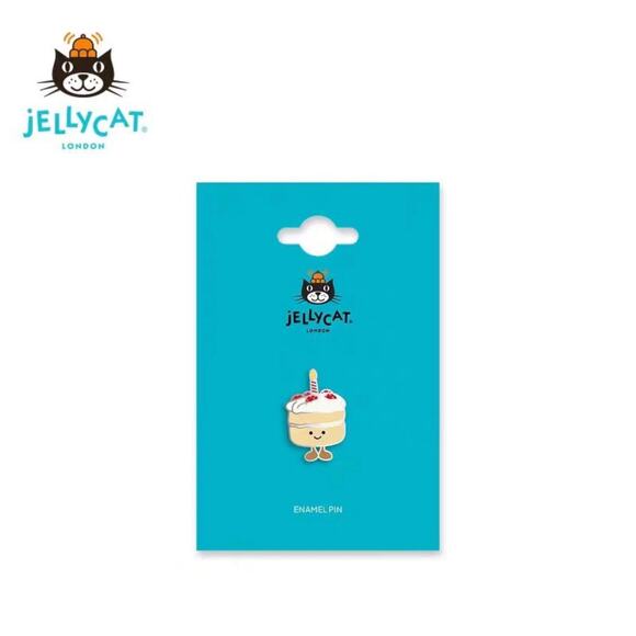 NWT jellycat official amuseable birthday cake badge pin Limited EDITION VHTF - Picture 1 of 2